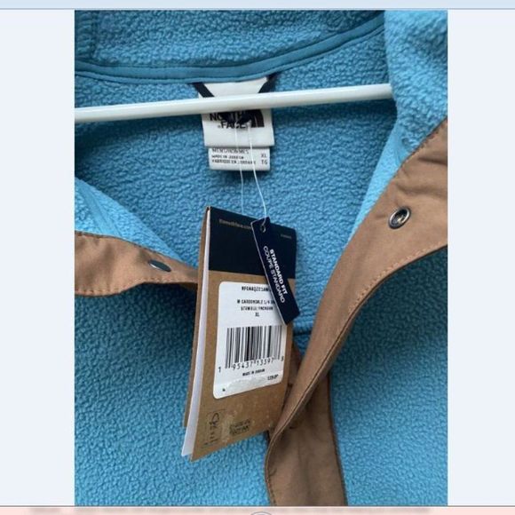 The North Face Men's Size L Blue/Brown Carbondale 1/4 Snap Fleece Hoodi… - Picture 2 of 8